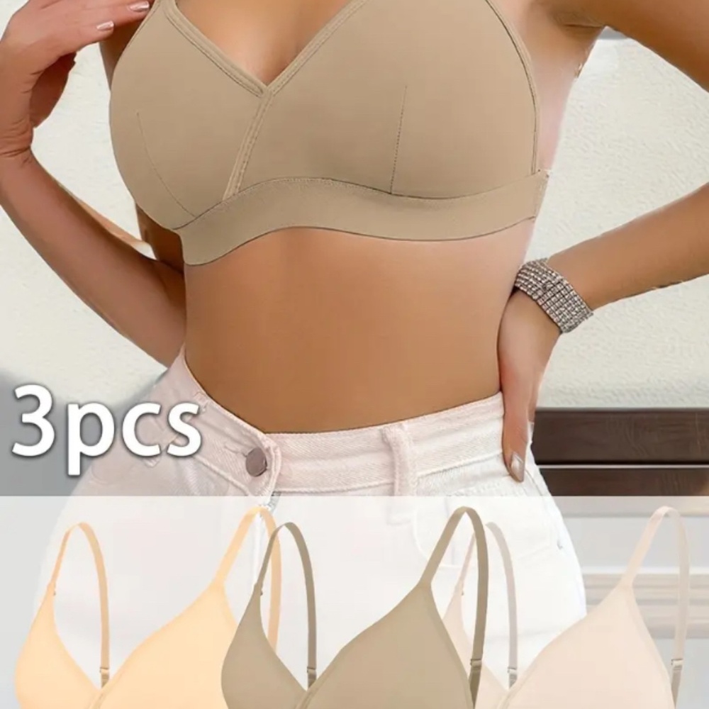 NWOT 3pc Wireless Bra Set | 34C, 36A, 36B
